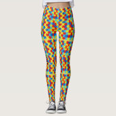 Autisme Leggings Puzzel Yoga oefenbroek (Voorkant)