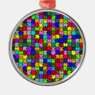 Autisme legpuzzel metalen ornament