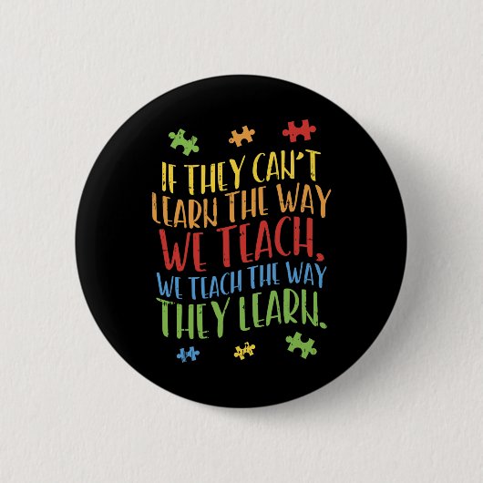 Autisme Leraar autistisch leerlingschap Ronde Button 5,7 Cm (Voorkant)