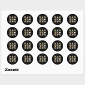 Autisme Leraar Coquette Boog Puzzel Potloden Autis Ronde Sticker (Vel)