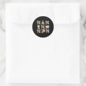 Autisme Leraar Coquette Boog Puzzel Potloden Autis Ronde Sticker (Tas)
