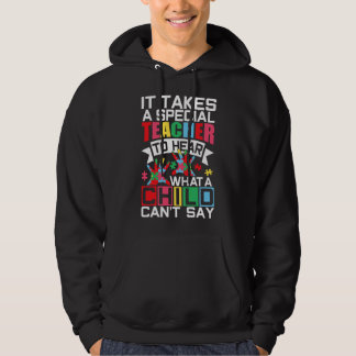 Autisme Leraar Puzzelstuk Speciaal Kind Vrouwen A Hoodie