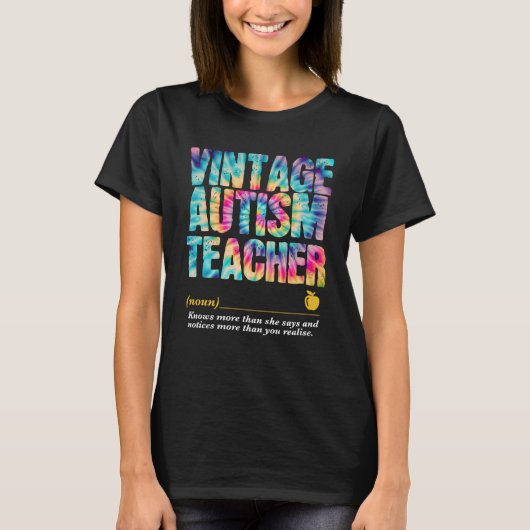 Autisme Leraar Waardering Week Terug naar School T-shirt (Voorkant)