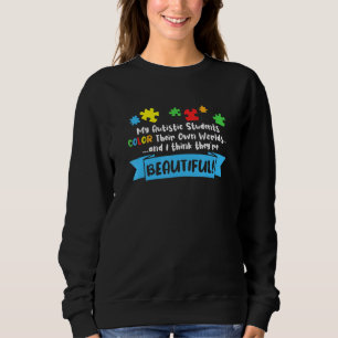 Autisme leraren Embrace Neurodiversity Rainbow Inf Trui