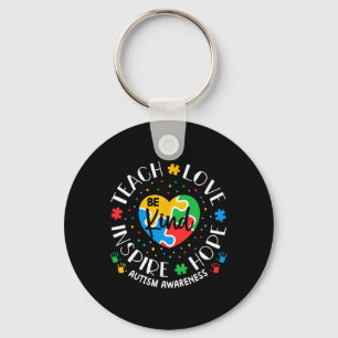 Autisme Leraren T-shirts Vrouwen Leren Liefde Insp Sleutelhanger
