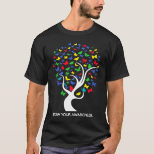 Autisme Levensboom Vlinder Autistisch  Voor Kinder T-shirt