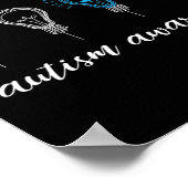 Autisme Licht Blauw 1 op Poster (Hoek)