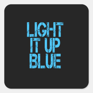 Autisme licht op blauw autisme vierkante sticker