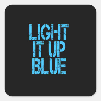 Autisme licht op blauw autisme vierkante sticker