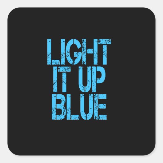 Autisme licht op blauw autisme vierkante sticker (Voorkant)