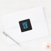 Autisme licht op blauw autisme vierkante sticker (Envelop)