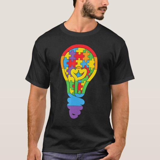 Autisme Lichtpeul Puzzel T-shirt (Voorkant)