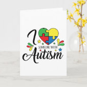 Autisme Liefde Print Kaart (Gele Bloem)