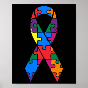 Autisme Lint Awareness Plus Size Vrouwen Mannen Cl Poster