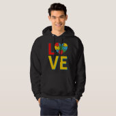 Autisme Love Heart Autisme Awareness Day Hoodie (Voorkant volledig)