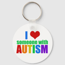 Autisme Love Rainbow Family Support Colorful Cute Sleutelhanger
