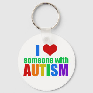 Autisme Love Rainbow Family Support Colorful Cute Sleutelhanger