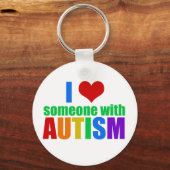 Autisme Love Rainbow Family Support Colorful Cute Sleutelhanger (Achterkant)