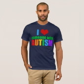 Autisme Love Rainbow Family Support Colorful Cute T-shirt (Voorkant volledig)