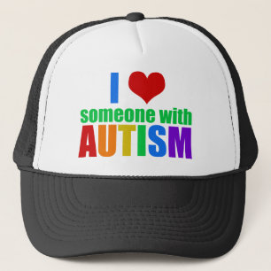 Autisme Love Rainbow Family Support Colorful Cute Trucker Pet