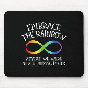Autisme maakt de oneindigheid van de regenboog teg muismat