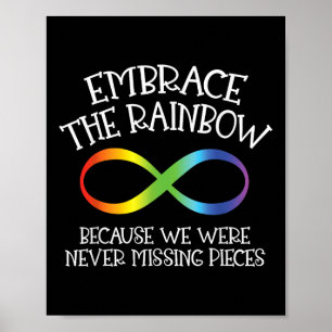 Autisme maakt de oneindigheid van de regenboog teg poster