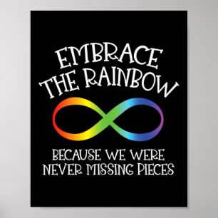 Autisme maakt de oneindigheid van de regenboog teg poster