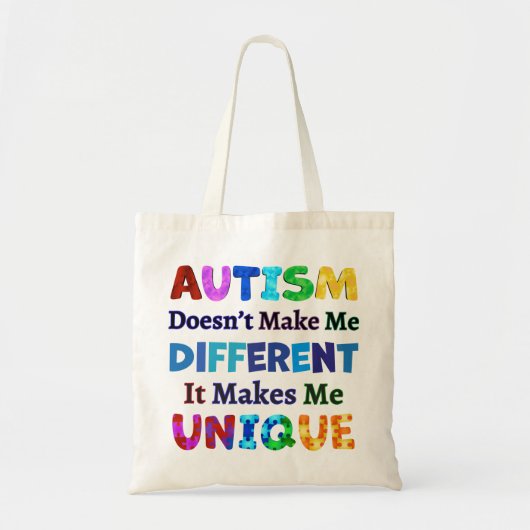 AUTISME Maakt Me UNIEK Tote Bag (Voorkant)