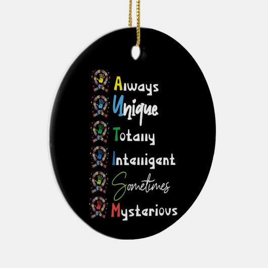 Autisme Mam Autism Awareness Keramisch Ornament (Rechts)