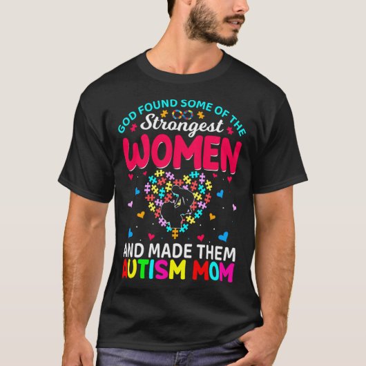 Autisme Mam Autism Awareness Warriors Mama Motivat T-shirt (Voorkant)