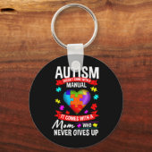 Autisme mam Autism heeft geen handleiding Sleutelhanger (Voorkant)