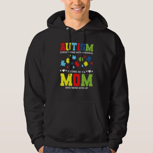 Autisme Mam Awareness for Autistic Kinder Awarenes Hoodie (Voorkant)