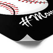 Autisme mam Baseball Messy Bun Autism Awareness Poster (Hoek)