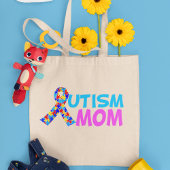 Autisme Mam Cute Pink Blue Moederdag Tote Bag