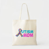 Autisme Mam Cute Pink Blue Moederdag Tote Bag (Voorkant)