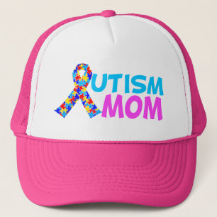 Autisme Mam Cute Pink Blue Moederdag Trucker Pet