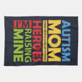 Autisme mam die mijn hier Inspirerend opvoedt Theedoek (Horizontaal)