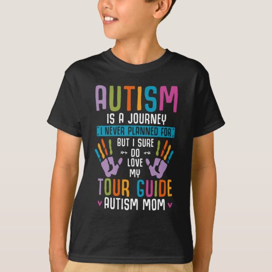 Autisme Mam Familie Lid ondersteunt Autistische Ki T-shirt (Voorkant)