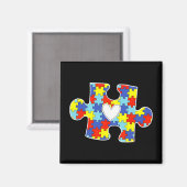 Autisme Mam Hart Puzzel Stuk Autisme Awareness Tea Magneet (Voorkant / Achterkant)