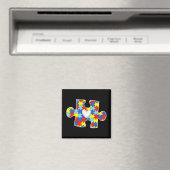 Autisme Mam Hart Puzzel Stuk Autisme Awareness Tea Magneet (Insitu (Vaatwasser))