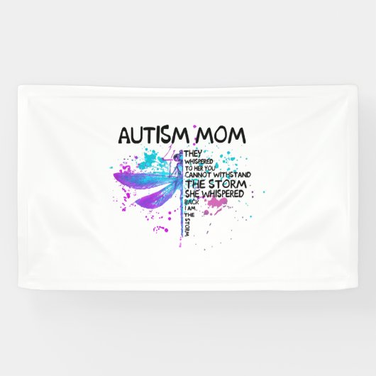 Autisme mam ik ben het Storm Shirt, libel Shirt, Spandoek (Horizontaal)