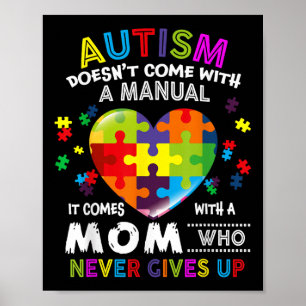 Autisme mam komt niet met een handboek Vrouwenauti Poster