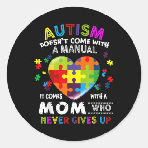 Autisme mam komt niet met een handboek Vrouwenauti Ronde Sticker