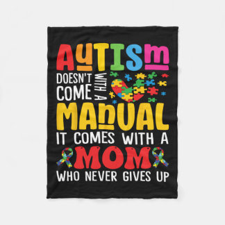 Autisme mam komt niet met een handboek vrouwensaut fleece deken
