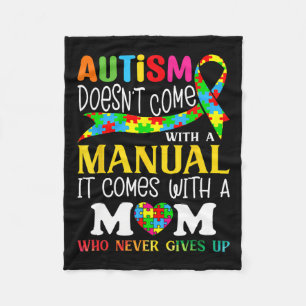 Autisme mam komt niet met een handboek vrouwensaut fleece deken