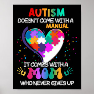 Autisme mam komt niet met een handboek vrouwensaut poster