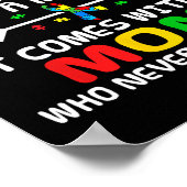 Autisme Mam komt niet met een handmatige autisme-k Poster (Hoek)