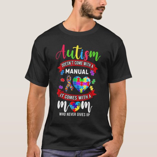 Autisme mam kostuum vrouwen autisme bewustzijn mam t-shirt (Voorkant)