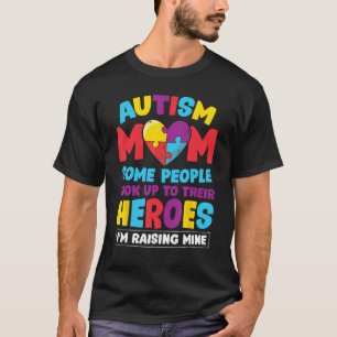 Autisme mam Mensen kijken hun helden op en nemen m T-shirt