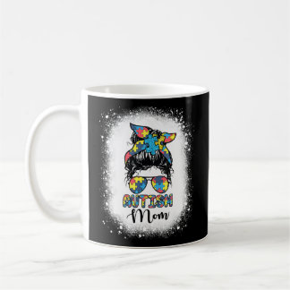 Autisme Mam Messy Bun Autistic Autism Awareness Koffiemok